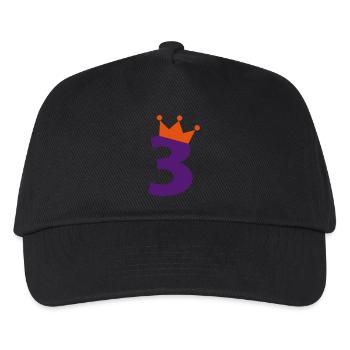 3. Geburtstag Mädchen (dh) Geburtstagsgeschenk - Kinder Basecap - Schwarz - Vorne