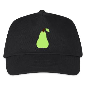 birne - Kinder Basecap - Schwarz - Vorne