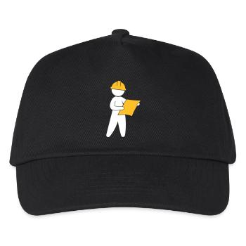 Ein Ingenieur auf einer Baustelle - Kinder Basecap - Schwarz - Vorne