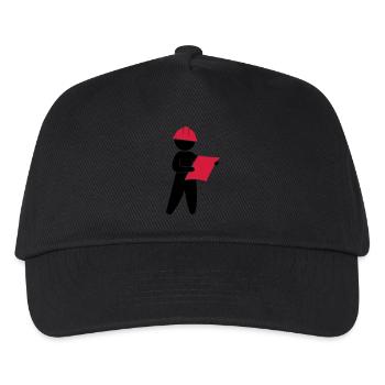 Ein Ingenieur auf einer Baustelle - Kinder Basecap - Schwarz - Vorne