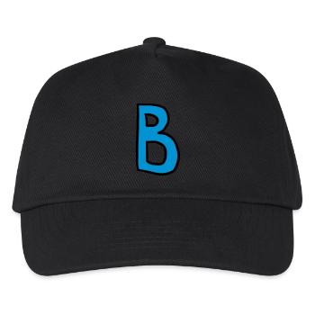 Buchstabe B Comic Cartoon - Kinder Basecap - Schwarz - Vorne