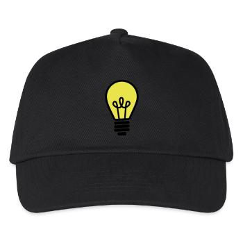 Glühbirne - Kinder Basecap - Schwarz - Vorne