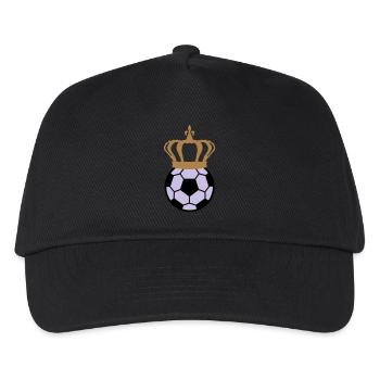 Fußball Kaiser - Fussball 3farbig - Kinder Basecap - Schwarz - Vorne