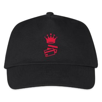 Shopping / Einkaufen / Käuferin / Shopper - Kinder Basecap - Schwarz - Vorne