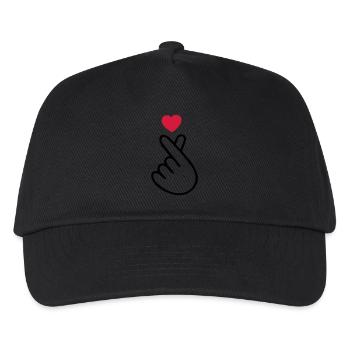 ♥I Love You-Cute Korean Finger Heart Sign♥ - Kids’ Baseball Cap - black - Front