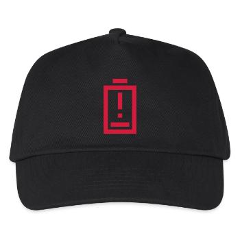 Avertissement Point d’exclamation Batterie vide - Casquette de baseball Enfant - noir - Devant