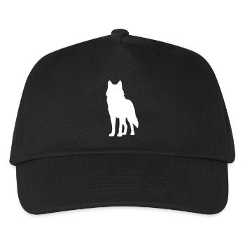 wolf 1 - Kinder Basecap - Schwarz - Vorne