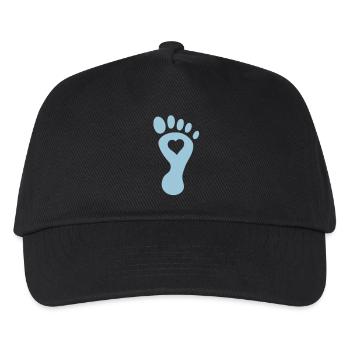 foot heart - Kids’ Baseball Cap - black - Front