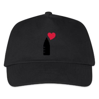 babyflasche_love_2__f2 - Kids’ Baseball Cap - black - Front