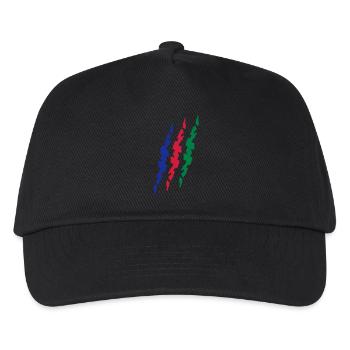 scar_flag_vec_3 de - Kinder Basecap - Schwarz - Vorne