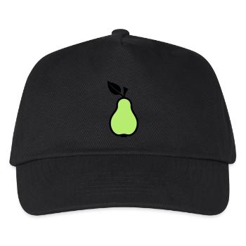 Birne - Kinder Basecap - Schwarz - Vorne
