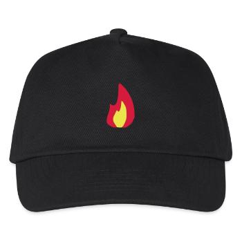 Fire - Flame - Hot - Burn - Kids’ Baseball Cap - black - Front