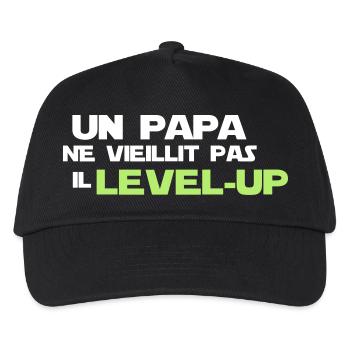 un papa ne vieillit pas,citations,geek,gaming - Casquette de baseball Enfant - noir - Devant