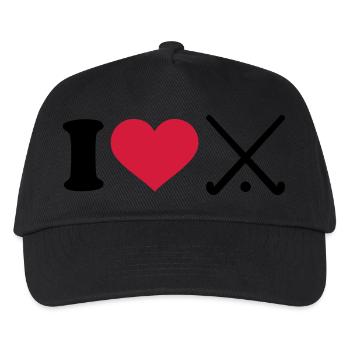 Hockey - Kinder Basecap - Schwarz - Vorne