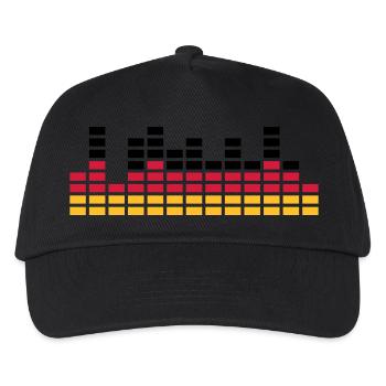 Germany Flag DJ Music Sound Bar Party - Kids’ Baseball Cap - black - Front