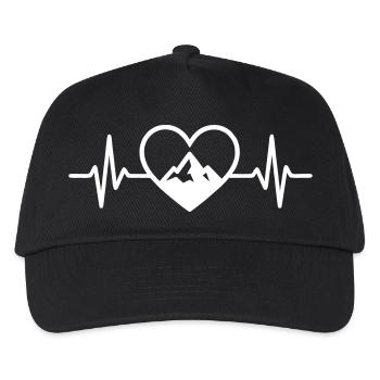 Mountain Landscape Nature Heart - Kids’ Baseball Cap - black - Front