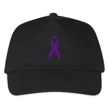 lila schleife - Epilepsie - Kinder Basecap - Schwarz - Vorne