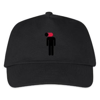 Handy an, Gehirn aus Piktogramm - Kinder Basecap - Schwarz - Vorne