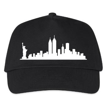 NYC-Skyline - Kinder Basecap - Schwarz - Vorne