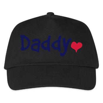 Daddy with Heart - Kids’ Baseball Cap - black - Front