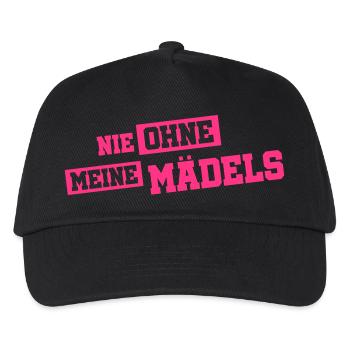 maedels nie ohne meine - Kinder Basecap - Schwarz - Vorne
