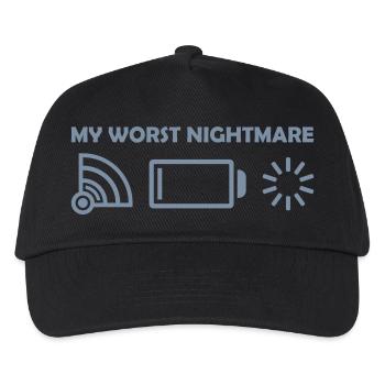 Logos my worst nightmare - Kids’ Baseball Cap - black - Front