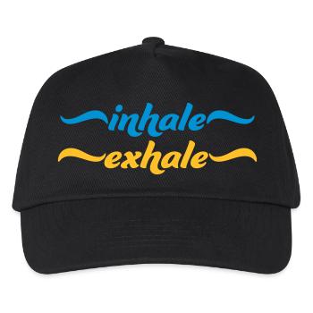 Inspirez expirez Yoga citation - Casquette de baseball Enfant - noir - Devant