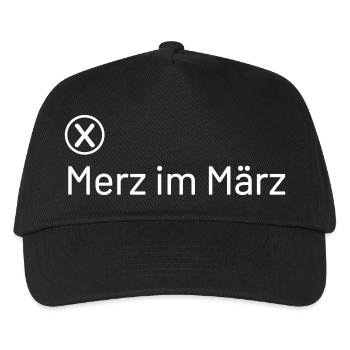 Friedrich Merz im März - Kinder Basecap - Schwarz - Vorne