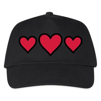 Heart icon - Kids’ Baseball Cap - black - Front
