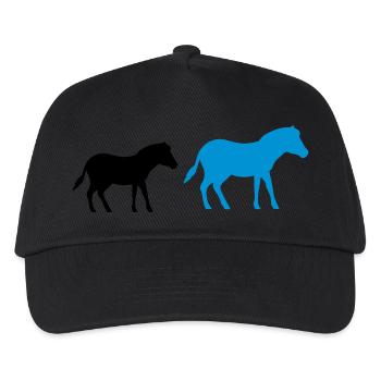 Cheval Poney 2 - Casquette de baseball Enfant - noir - Devant