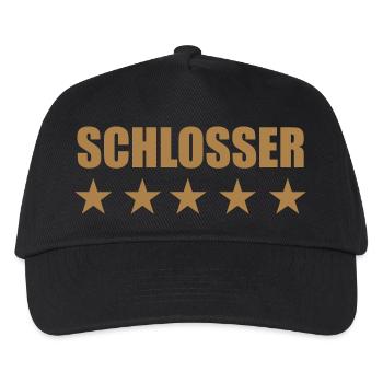 Schlosser / Schloss / Arbeit / Job - Kinder Basecap - Schwarz - Vorne
