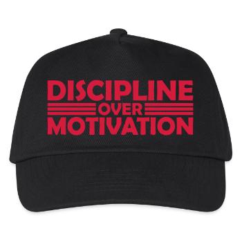 discipline over motivation quote - Kids’ Baseball Cap - black - Front
