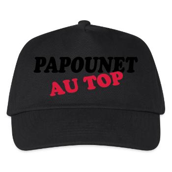 PAPUUNET AN DER SPITZE - Kinder Basecap - Schwarz - Vorne
