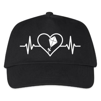 Heart Sport Air Kite - Kids’ Baseball Cap - black - Front