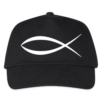 jesus fish symbol - Kids’ Baseball Cap - black - Front