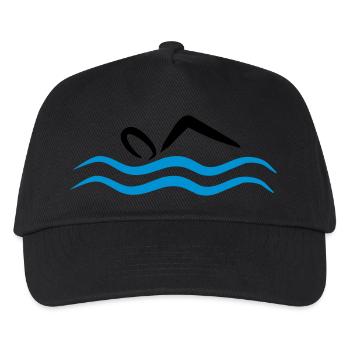 float - Kids’ Baseball Cap - black - Front