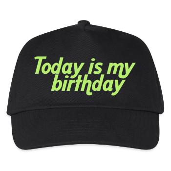 Today is my birthday - Kinder Basecap - Schwarz - Vorne