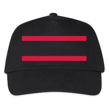 classic red border - Kids’ Baseball Cap - black - Front