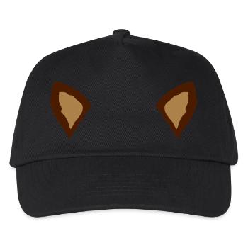 2 animal ears - Kids’ Baseball Cap - black - Front