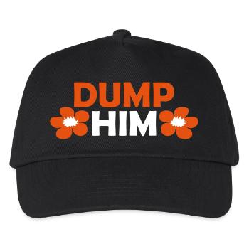 dump him Zitat Logo - Kinder Basecap - Schwarz - Vorne