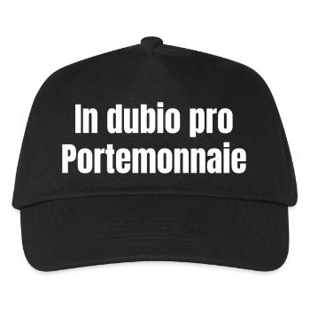 In dubio pro Portemonnaie - Kinder Basecap - Schwarz - Vorne