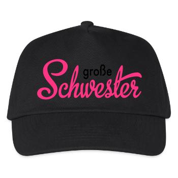 große Schwester - Kinder Basecap - Schwarz - Vorne