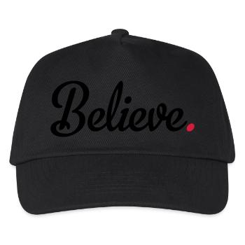 believe - Kids’ Baseball Cap - black - Front