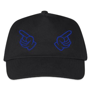 Hände - Kinder Basecap - Schwarz - Vorne