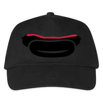 Saucisse - Casquette de baseball Enfant - noir - Devant