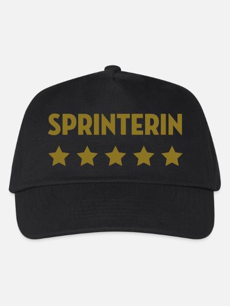 Leichtathletik / Sprint / Sprinter / Sprinterin - Kinder Basecap - Schwarz