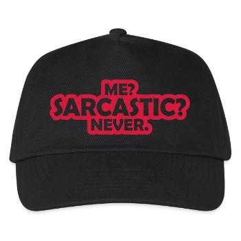 me sarcastic never quote - Kids’ Baseball Cap - black - Front