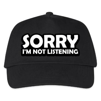 désolé de ne pas écouter - Casquette de baseball Enfant - noir - Devant