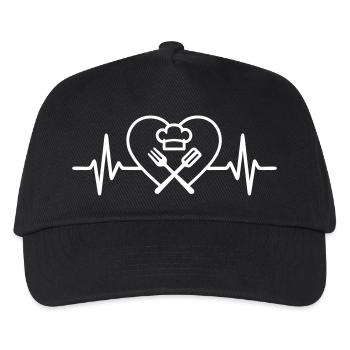 Cuisine Cuisinier Coeur Chef de cuisine - Kids’ Baseball Cap - black - Front