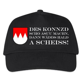 Des konnzd scho machn, dann wädds hald a Scheiss - Kinder Basecap - Schwarz - Vorne